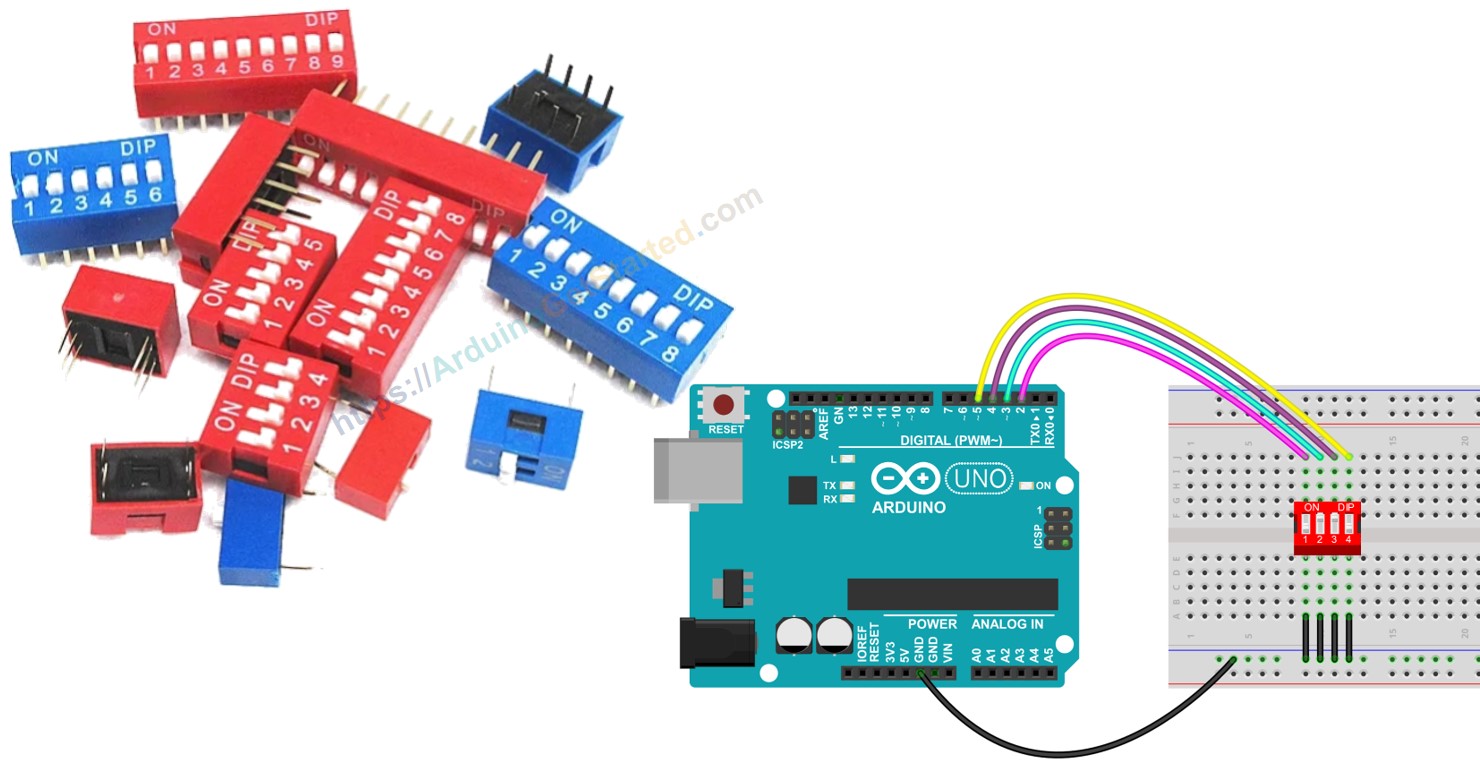 Arduino con interruptor DIP
