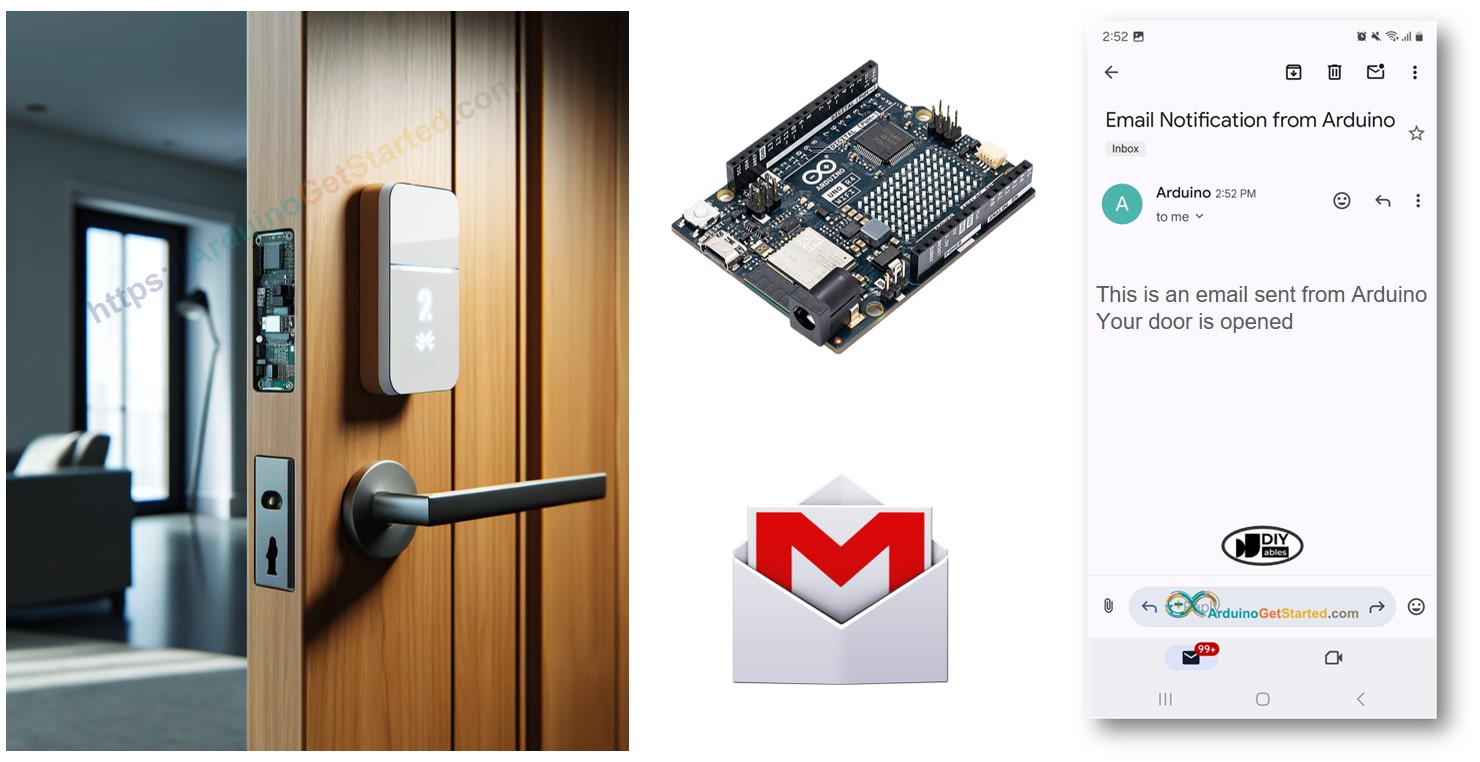Notificación por correo electrónico de apertura de puerta con Arduino