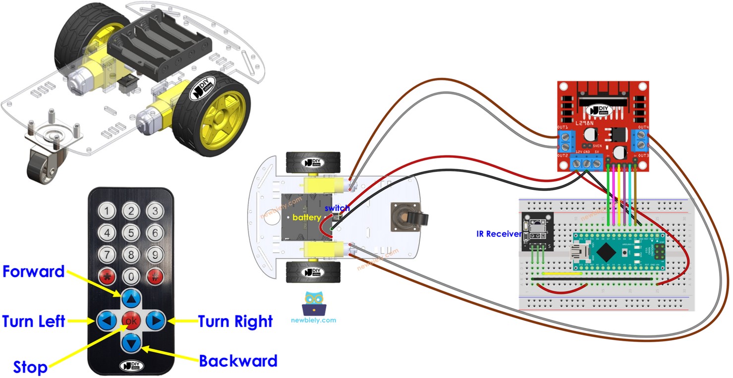 Coche 2WD con Arduino Nano: cómo funciona