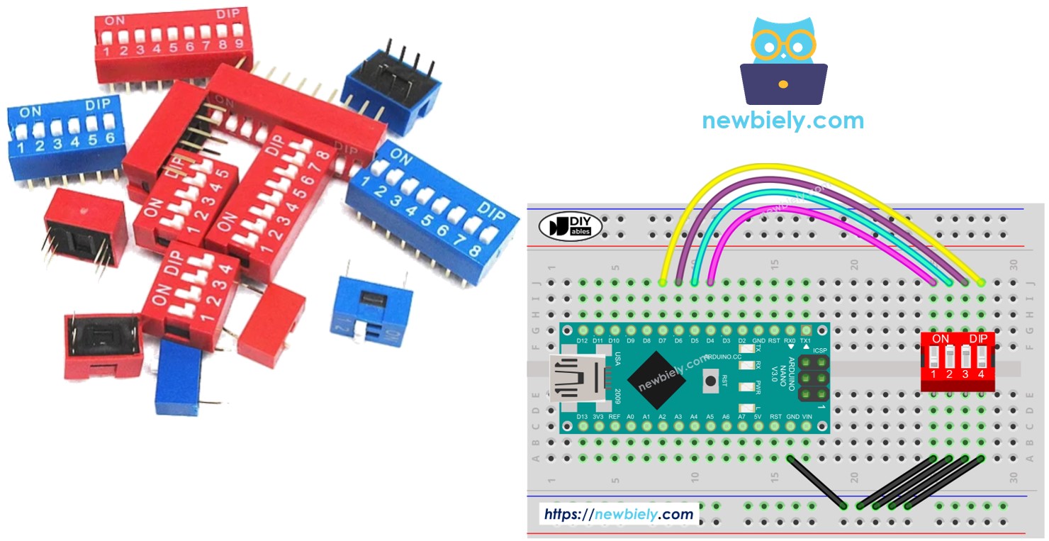 Arduino Nano con interruptor DIP
