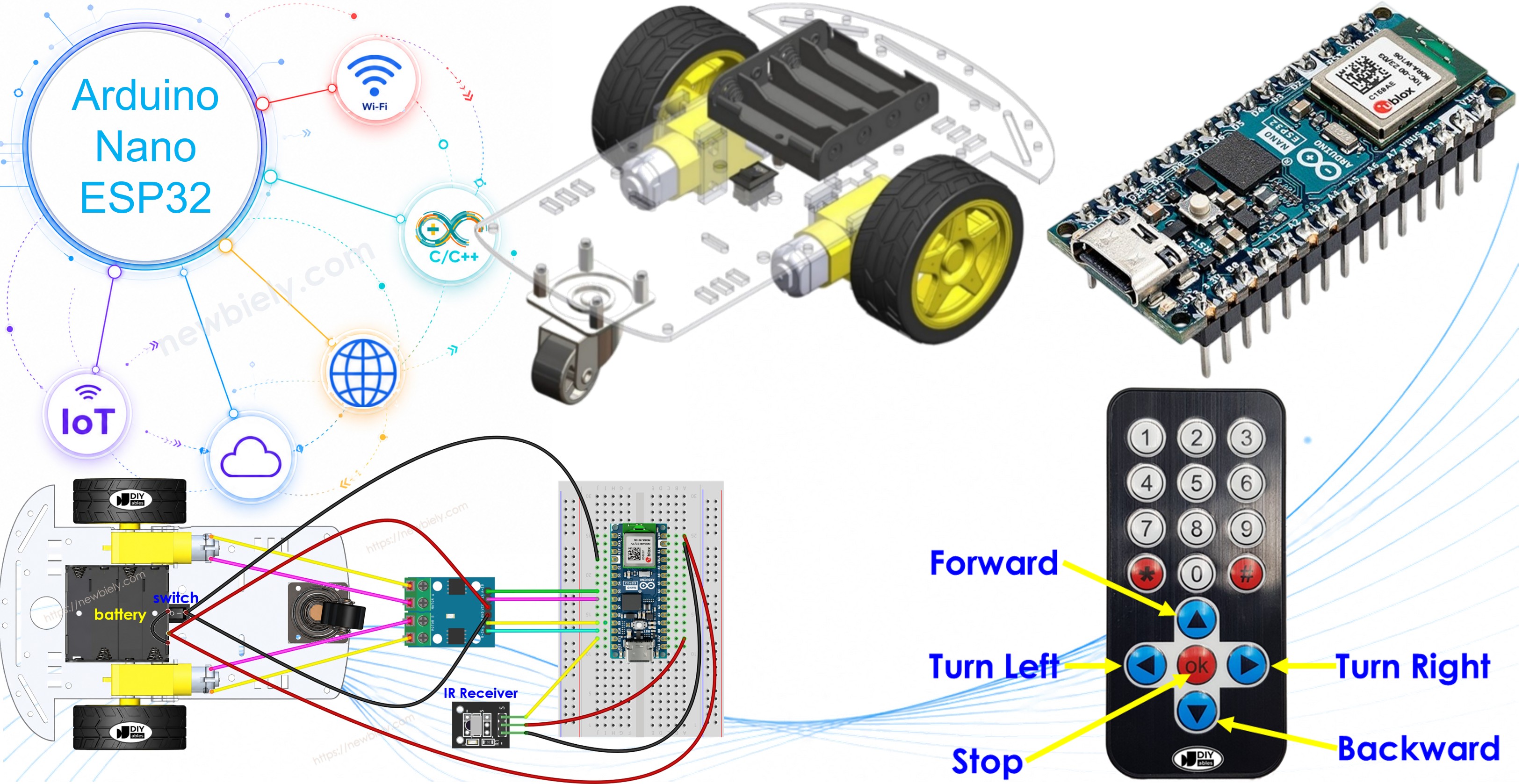 Arduino Nano ESP32 Coche Robot