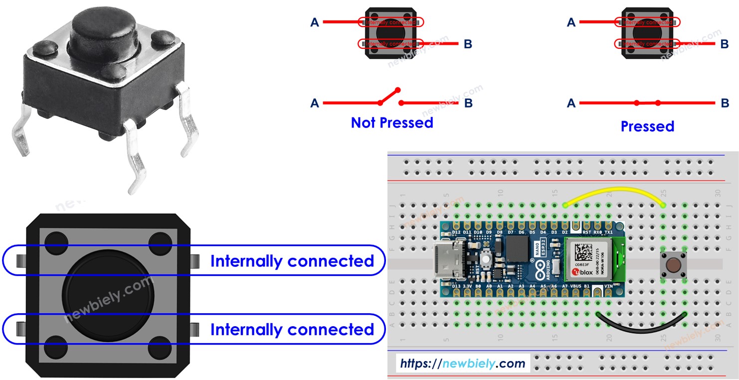 Arduino Nano ESP32 Botón