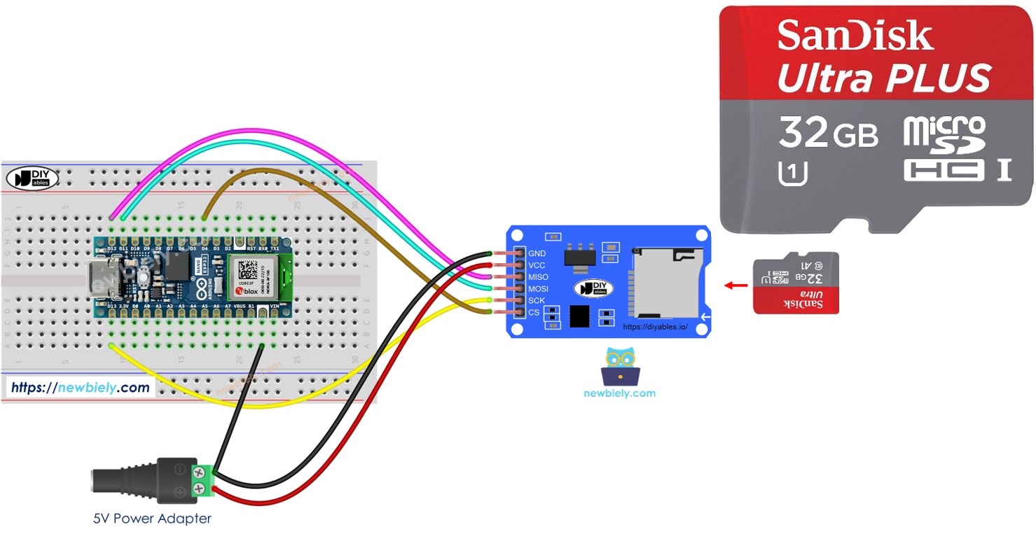 Arduino Nano ESP32 Tarjeta SD