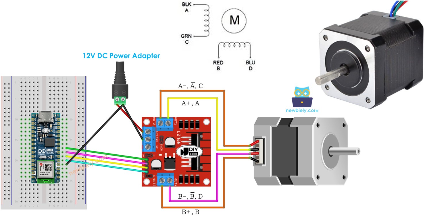 Arduino Nano ESP32 motor paso a paso