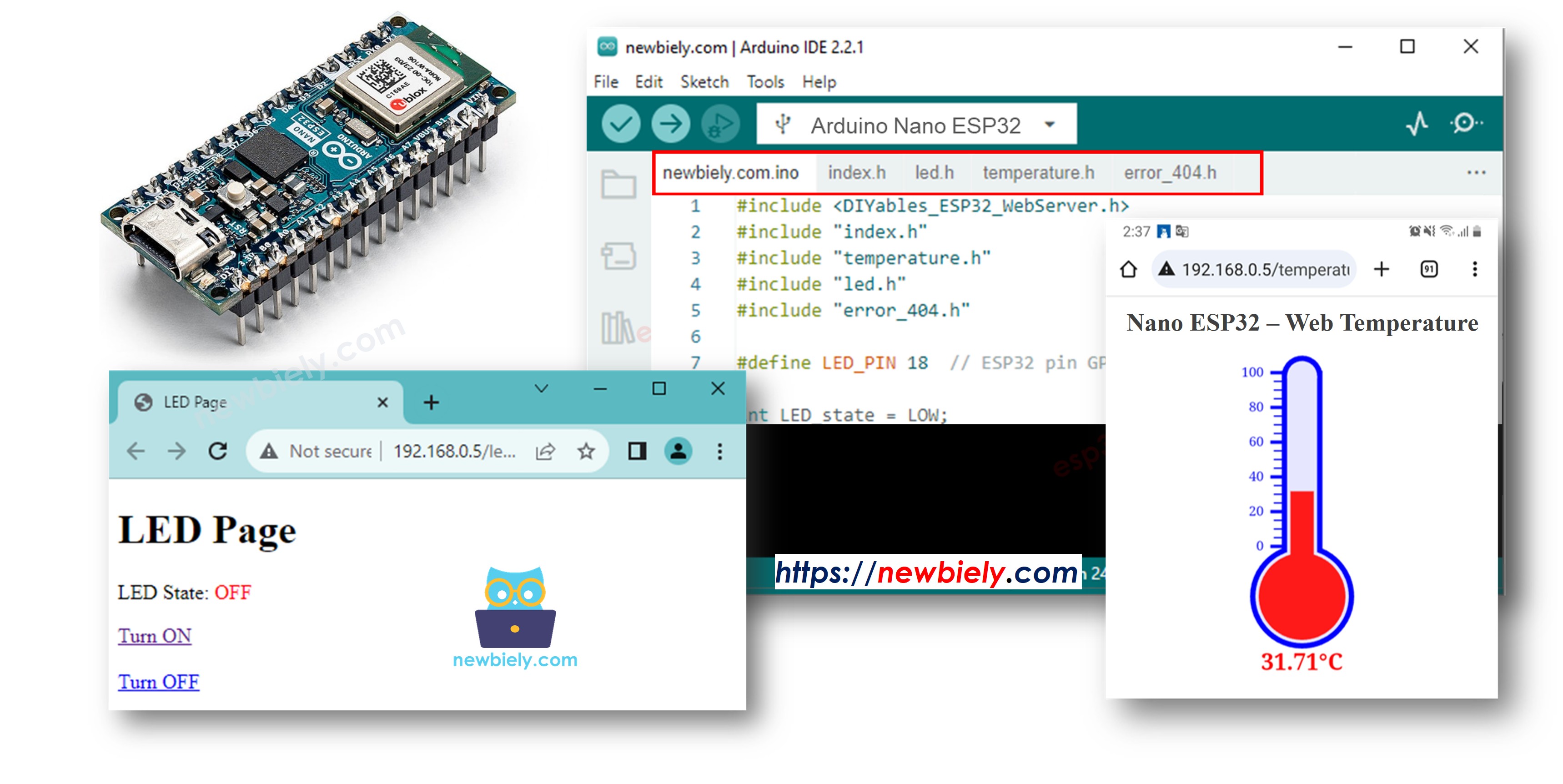 Navegador web para Arduino Nano ESP32