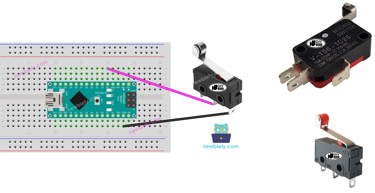 Arduino Nano con final de carrera