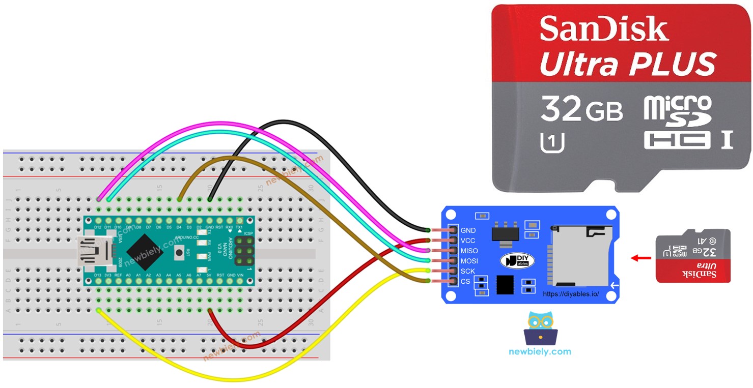 Tarjeta microSD para Arduino Nano