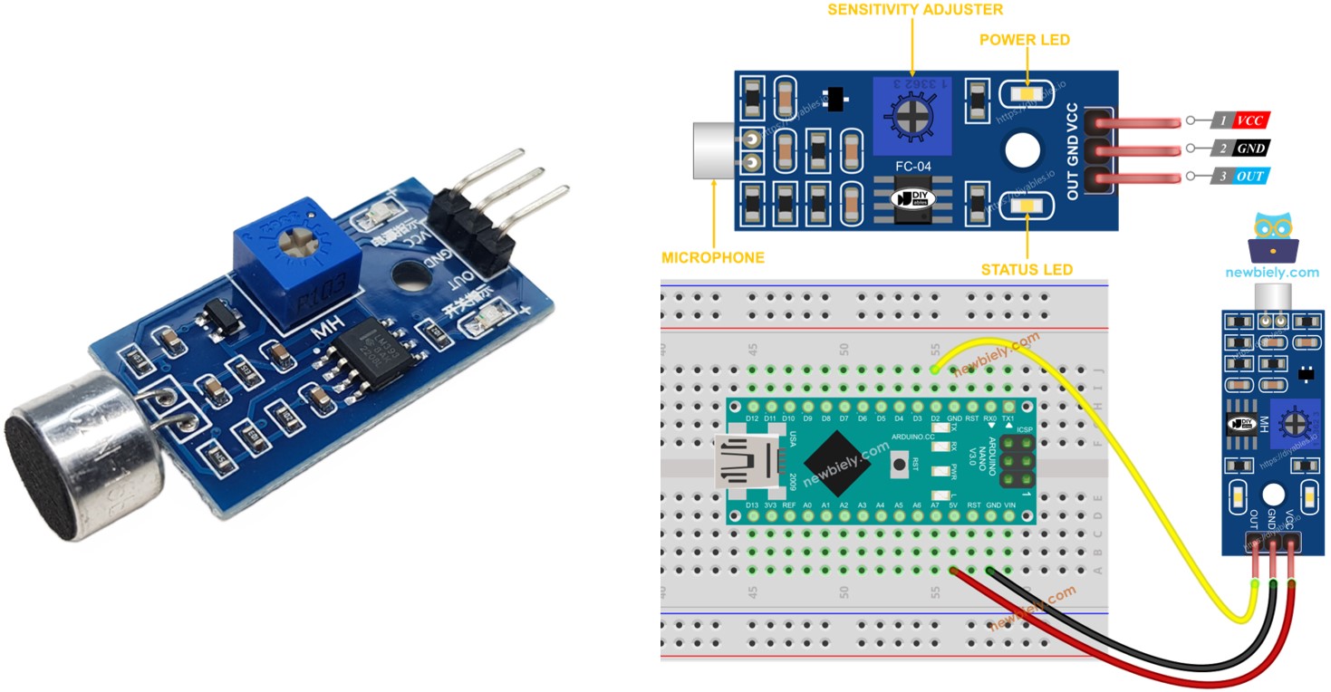 Sensor de sonido para Arduino Nano