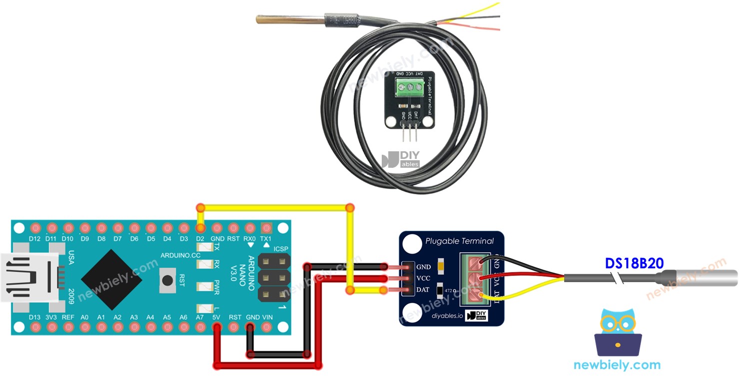 Arduino Nano Sensor de Temperatura