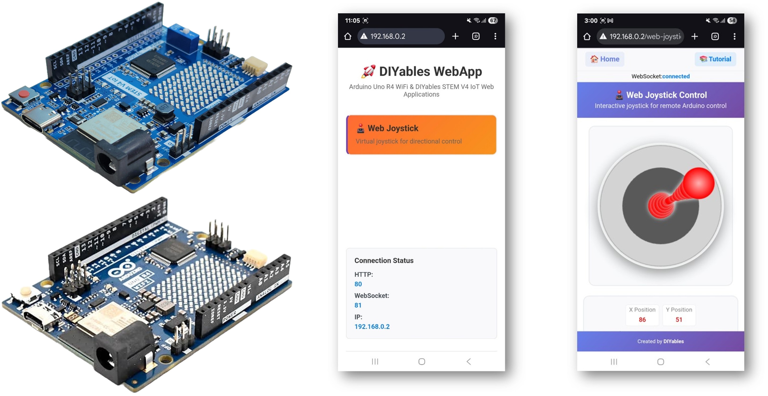 Ejemplo de Arduino WebJoystick - Tutorial de control de joystick virtual