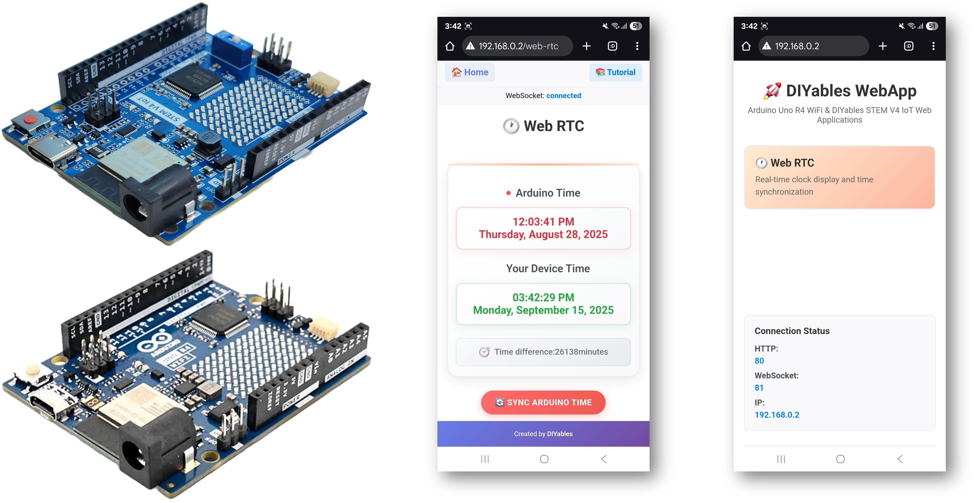 Ejemplo de Arduino WebRTC - Tutorial de la Interfaz de Reloj en Tiempo Real