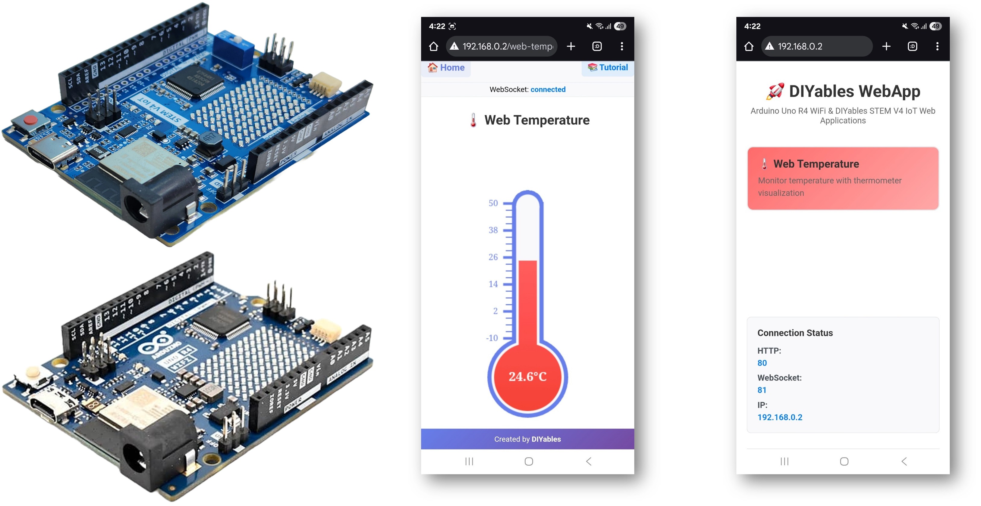 Ejemplo de Arduino WebTemperature - Tutorial de la Interfaz de Visualización del Termómetro