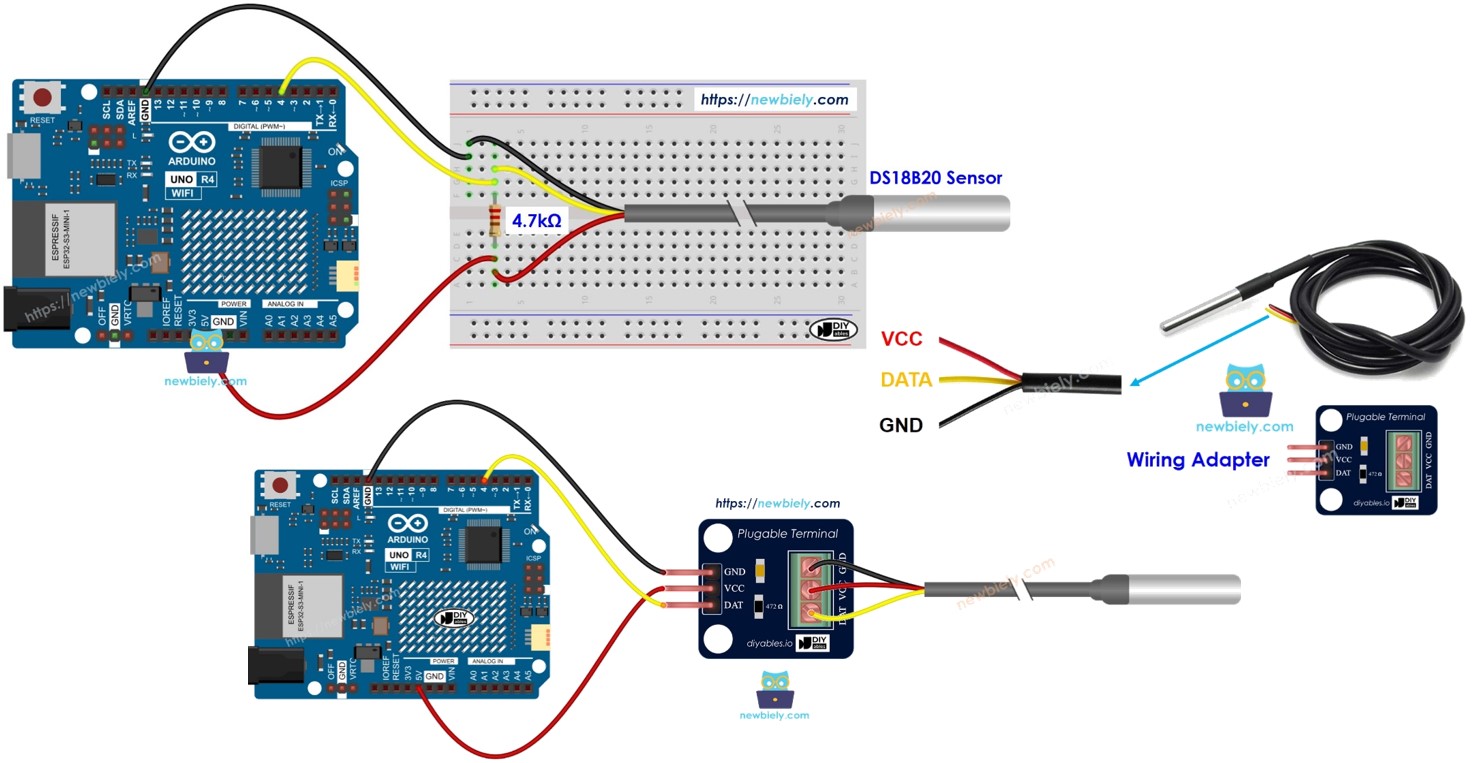 sensor de temperatura del Arduino UNO R4