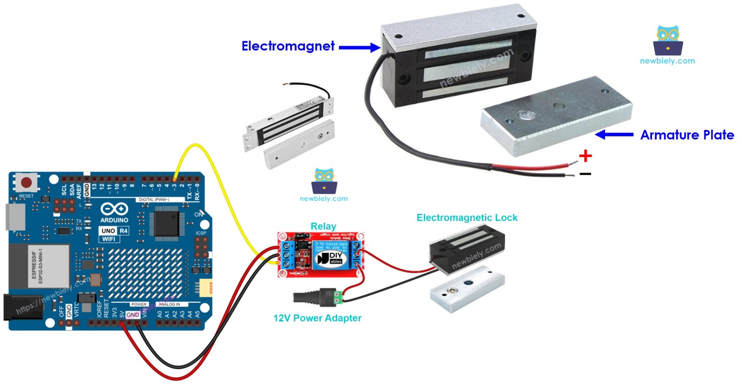 Cerradura electromagnética Arduino UNO R4