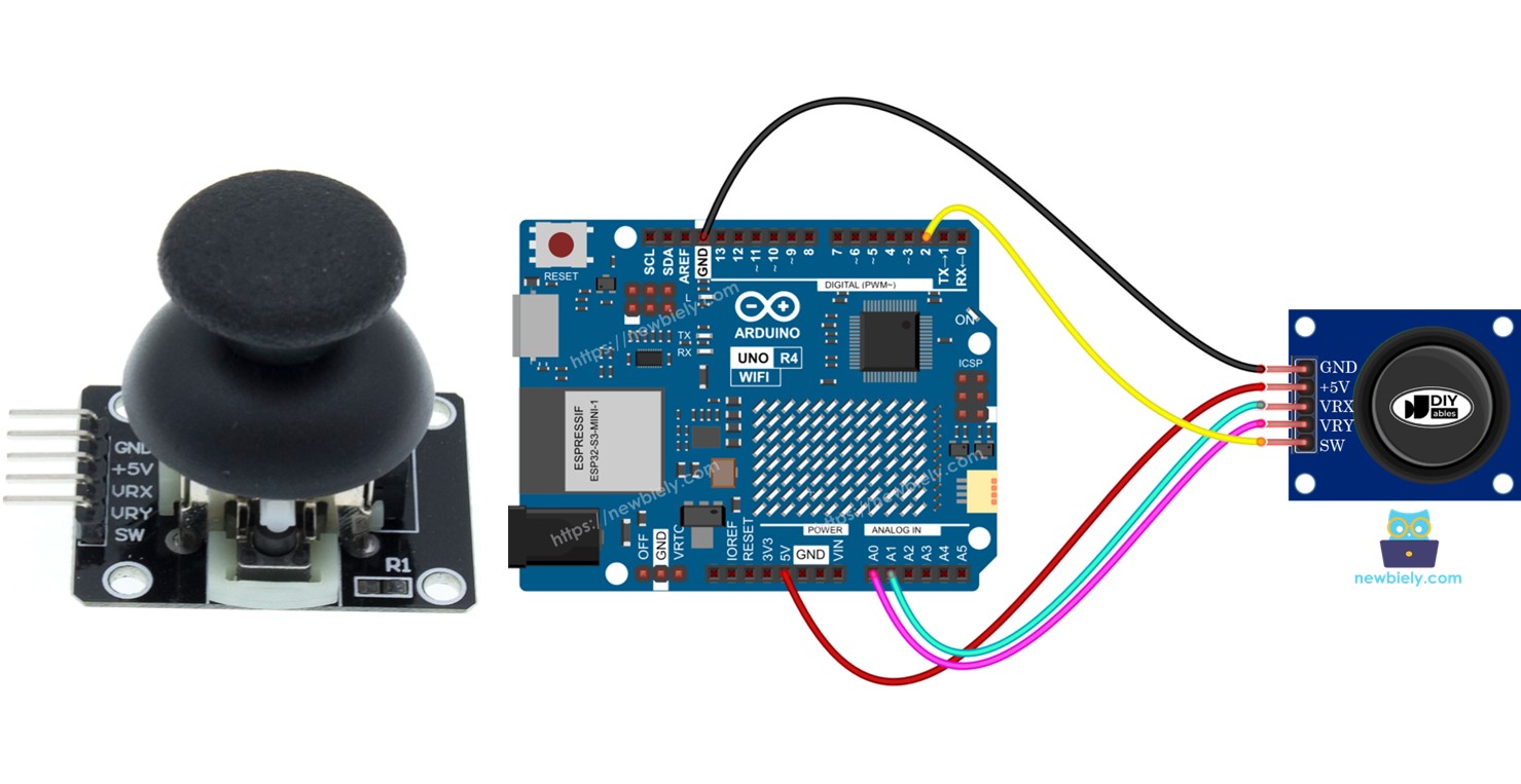 Arduino UNO R4 y joystick