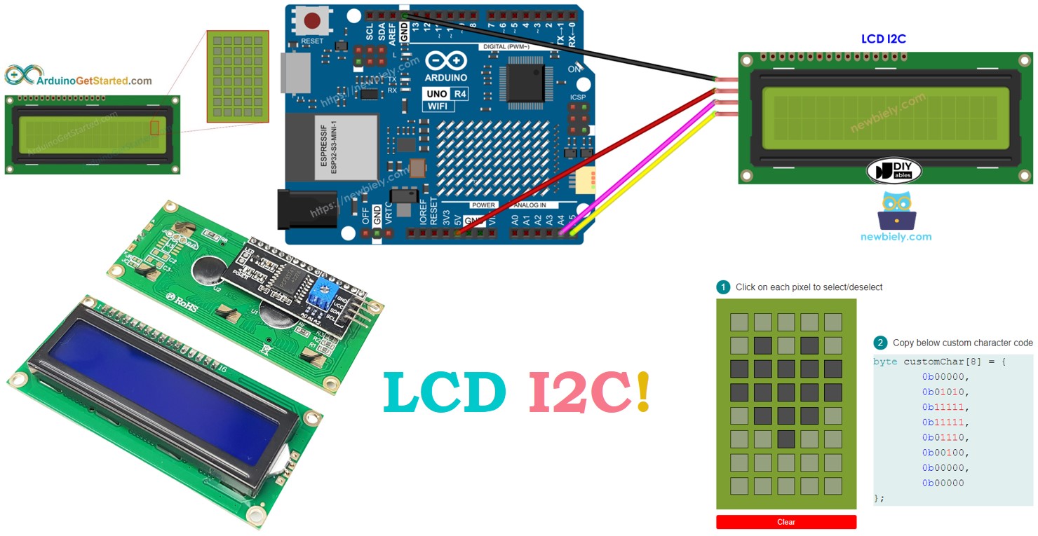 Arduino UNO R4 y LCD I2C de 16x2