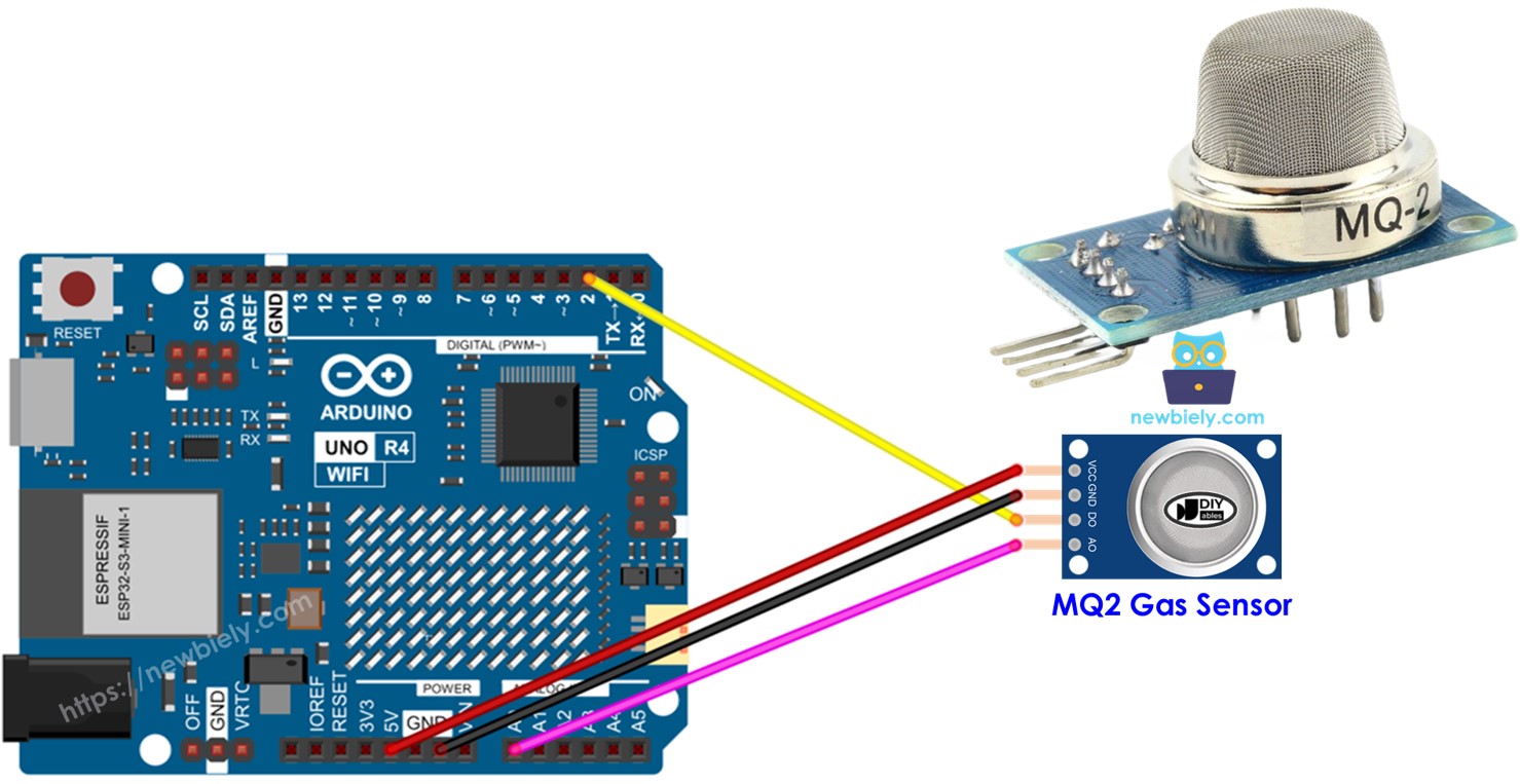 Sensor de gas para Arduino UNO R4