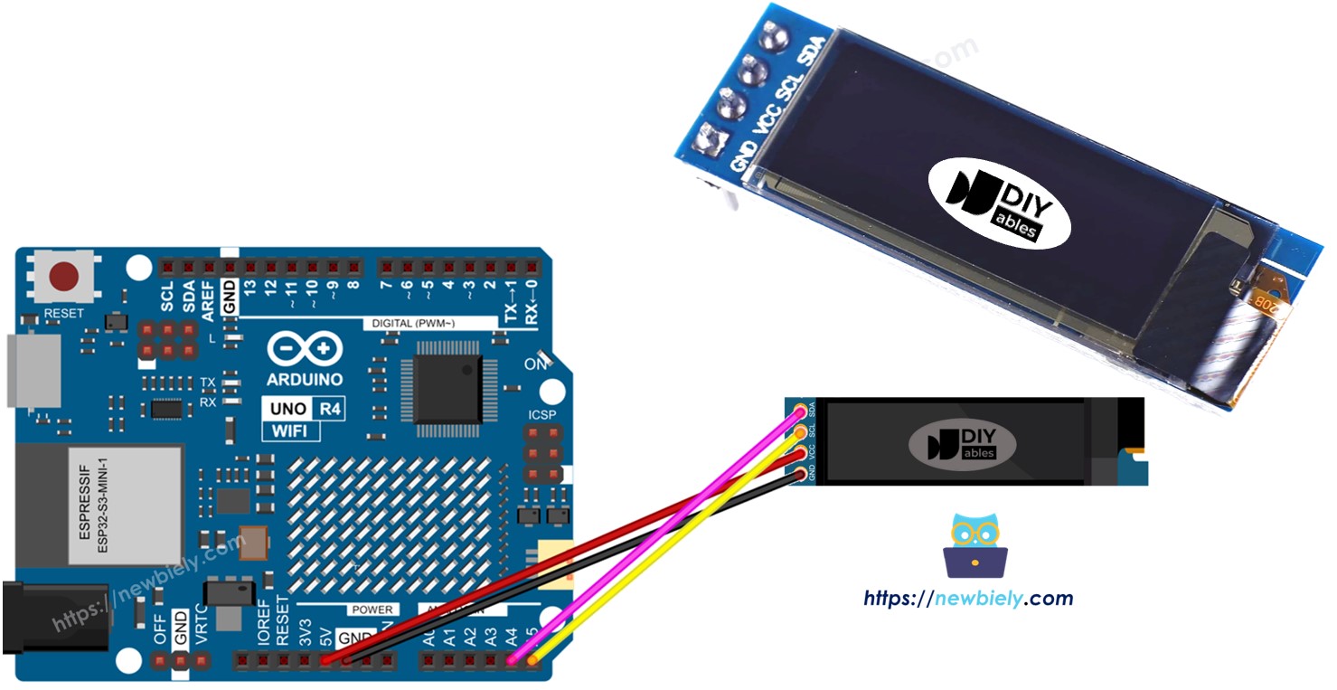 Pantalla OLED I2C para Arduino UNO R4