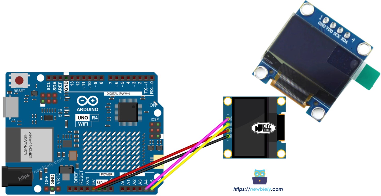 Pantalla OLED I2C para Arduino UNO R4