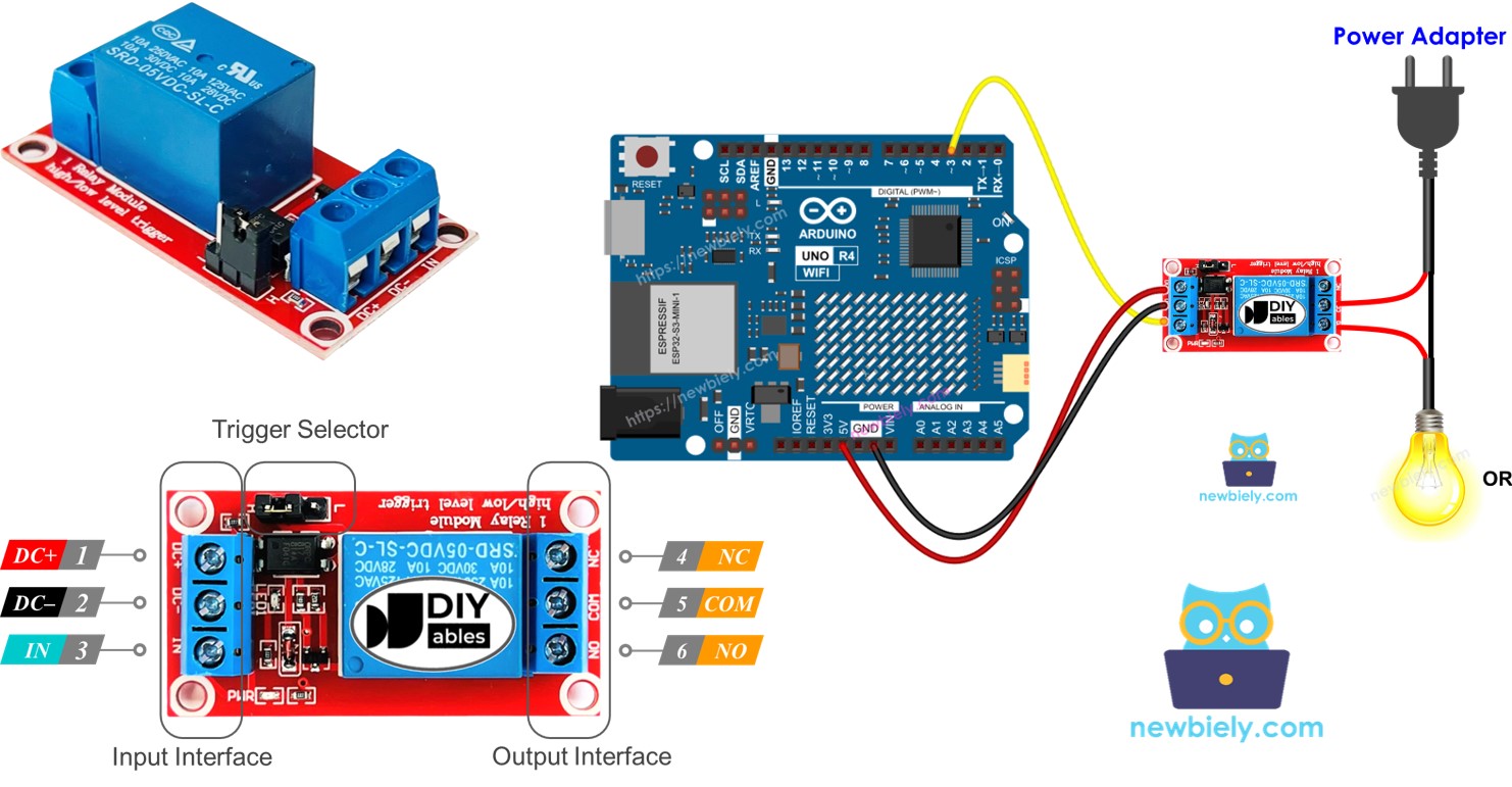 Arduino UNO R4 y relé