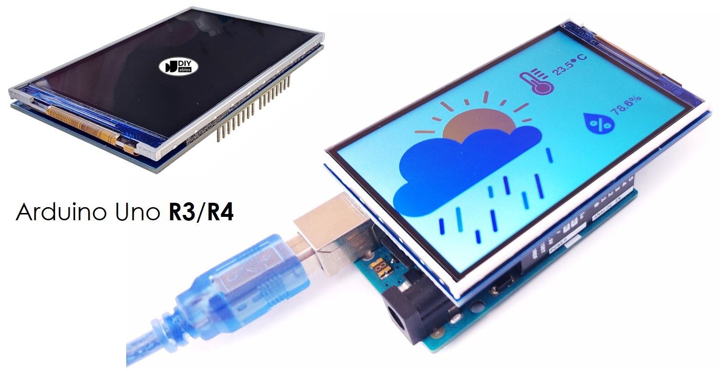 Arduino UNO R4 pantalla TFT LCD e pantalla I2C