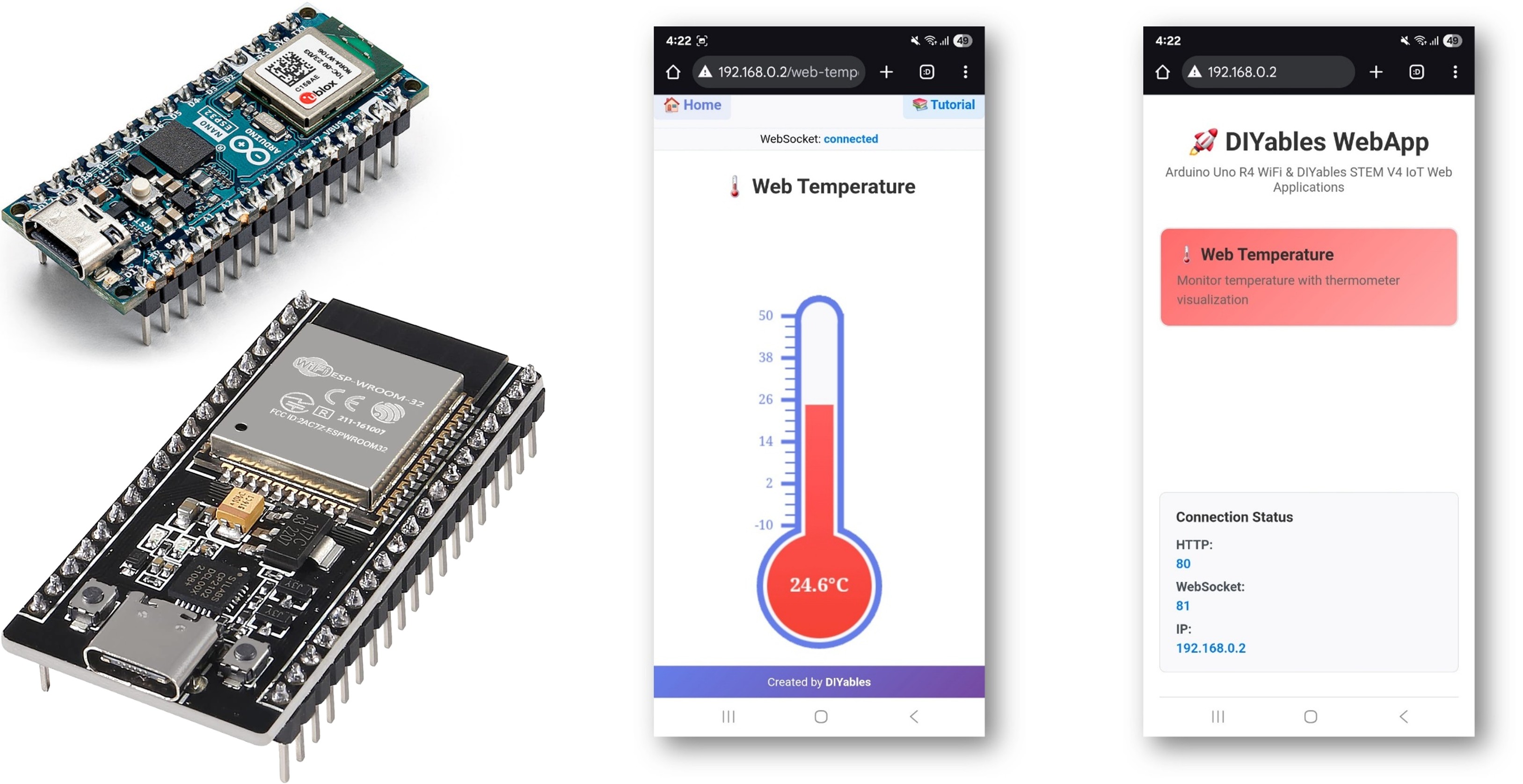 Ejemplo de Arduino WebTemperature - Tutorial de la Interfaz de Visualización del Termómetro