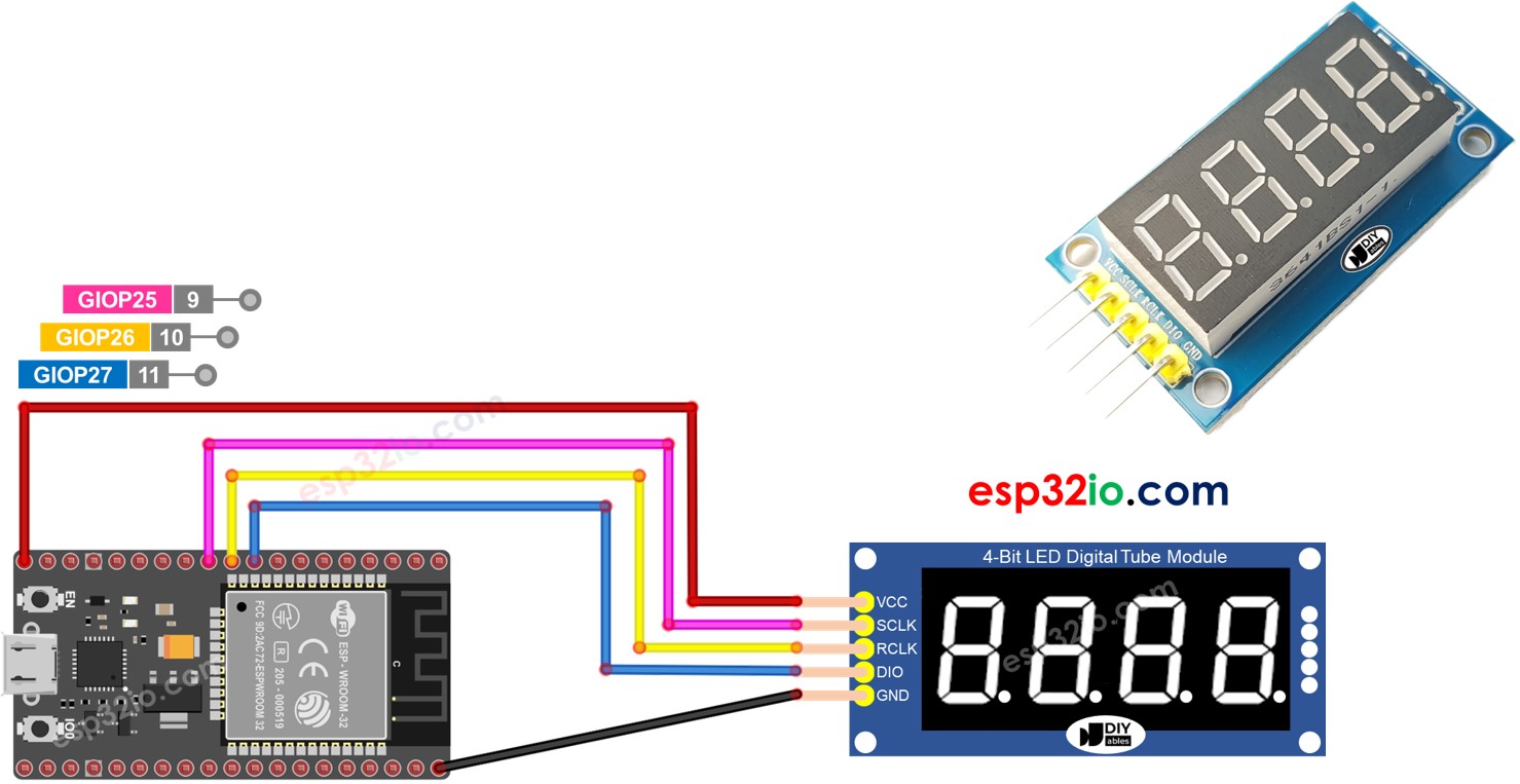 ESP32 Pantalla de 7 Segmentos