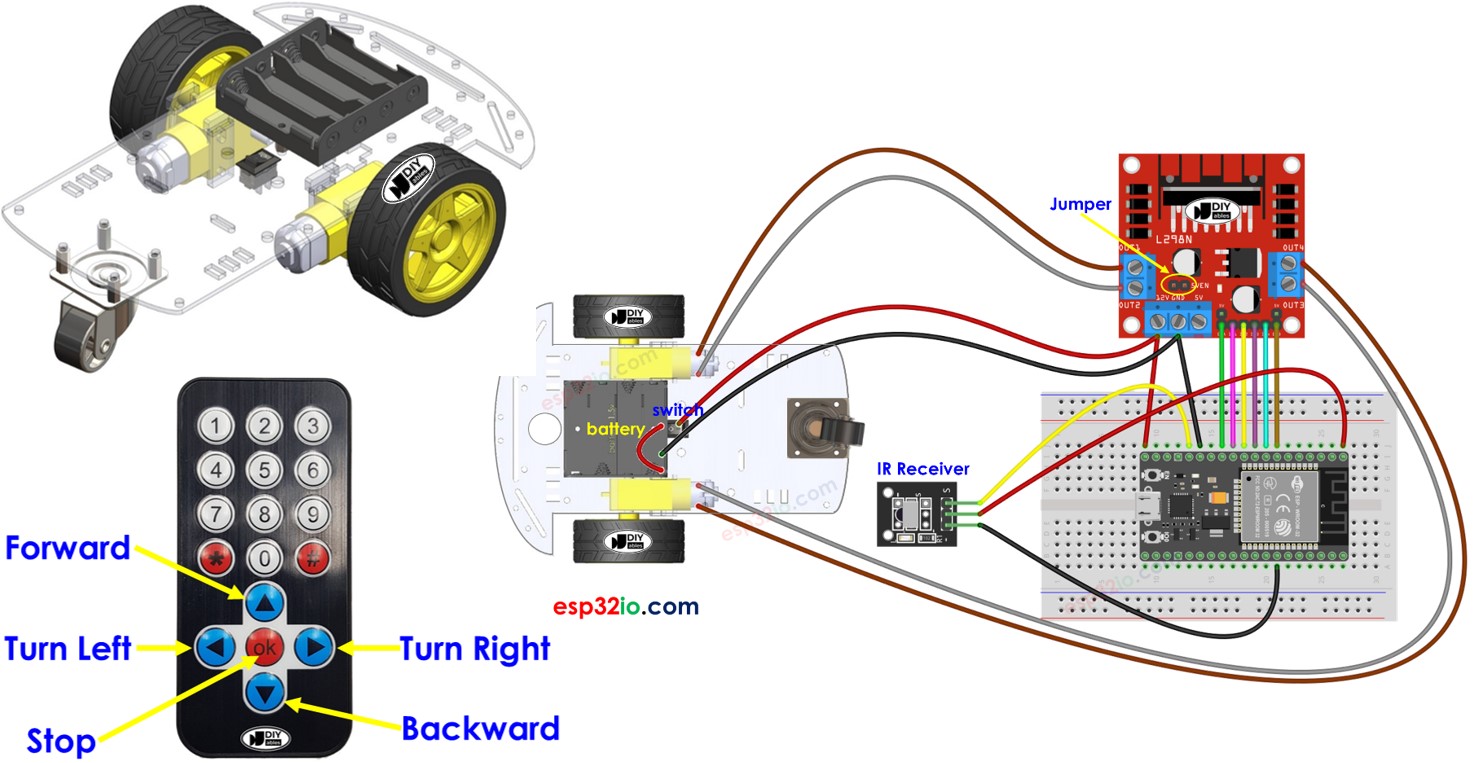 Coche 2WD con ESP32, ¿cómo funciona?