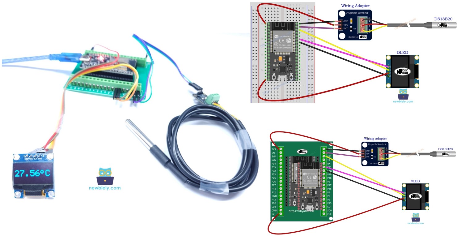 ESP32 Sensor de temperatura OLED