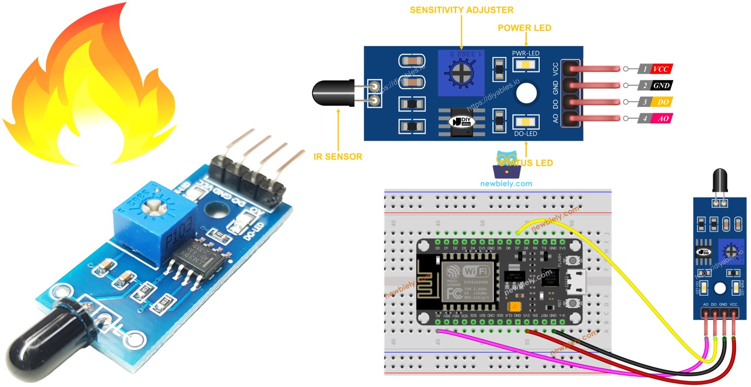 ESP8266 Sensor de Llama