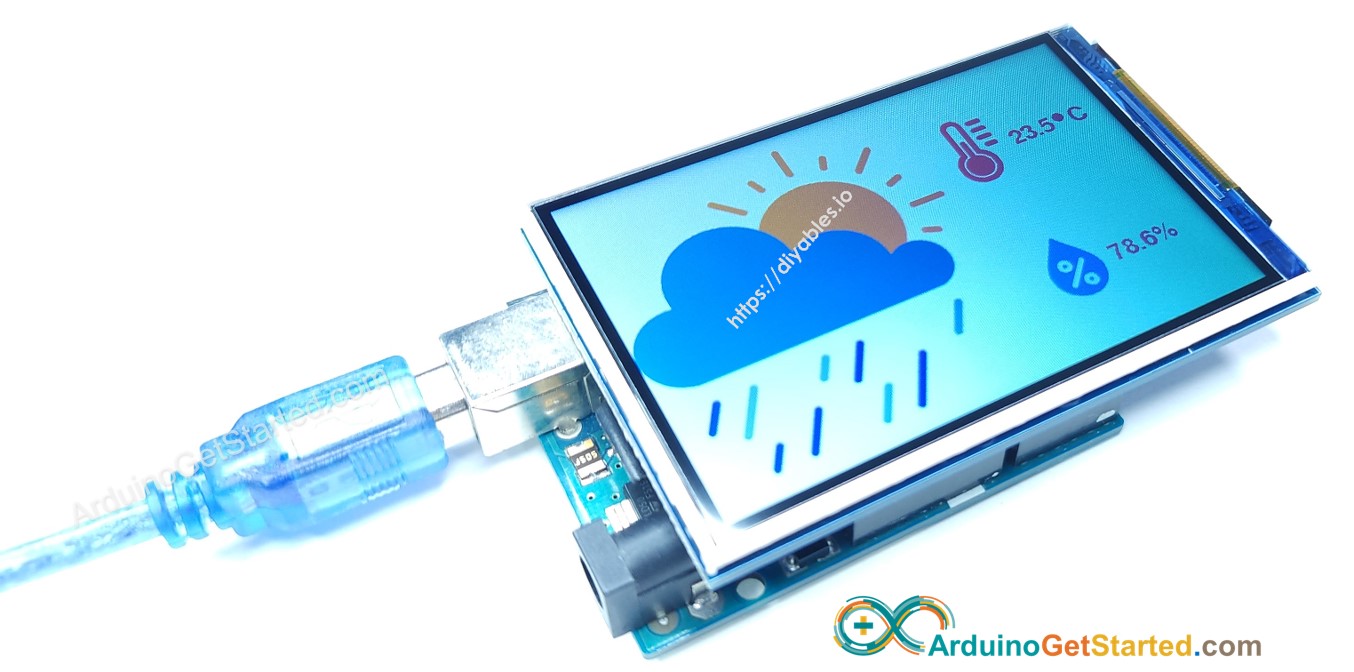 Arduino muestra múltiples imágenes en la pantalla táctil TFT LCD.