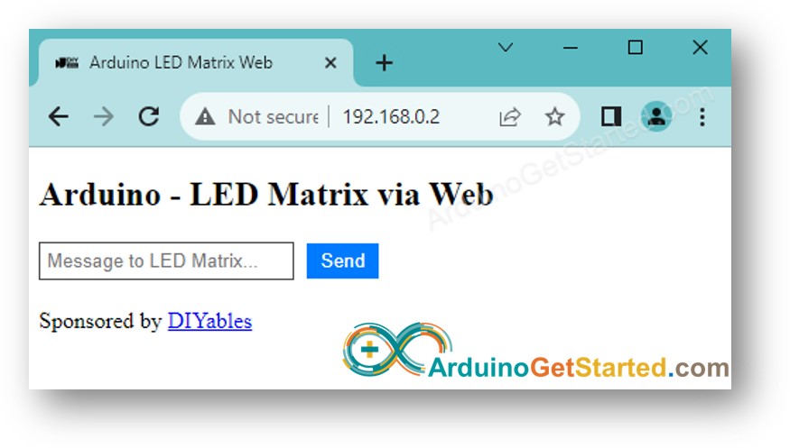 Navegador web de matriz LED para Arduino Uno R4