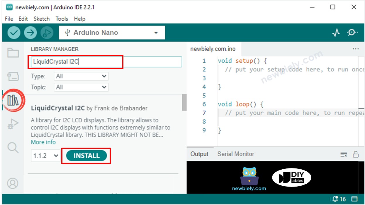 Biblioteca LiquidCrystal I2C para Arduino