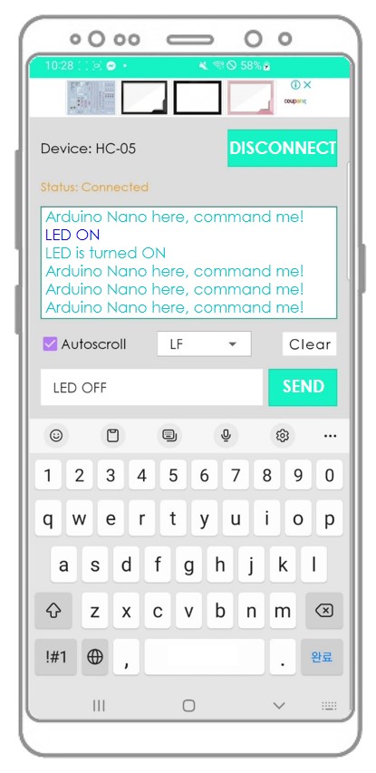 Aplicación de monitor de puerto serie Bluetooth