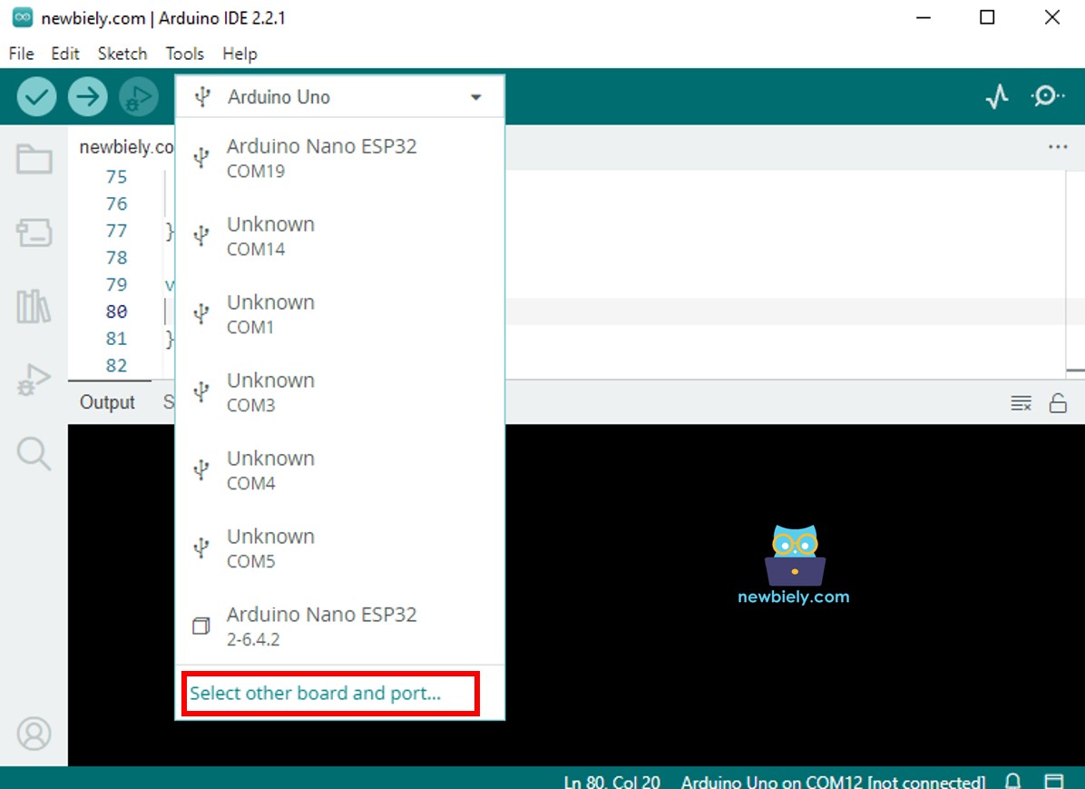 Cómo seleccionar la placa Arduino Nano ESP32 en el IDE de Arduino