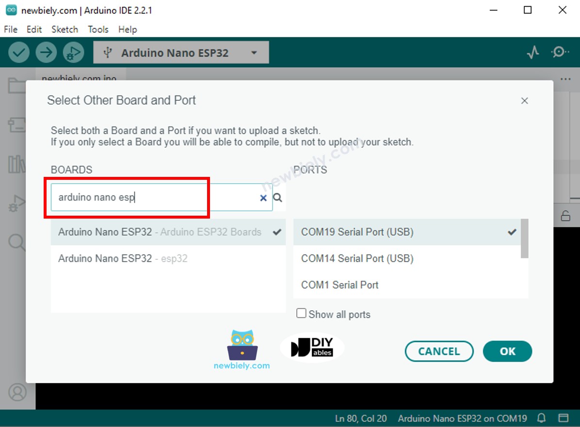 Cómo seleccionar el puerto COM en el Arduino IDE