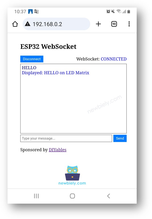 Servidor de chat WebSocket para Arduino Nano ESP32