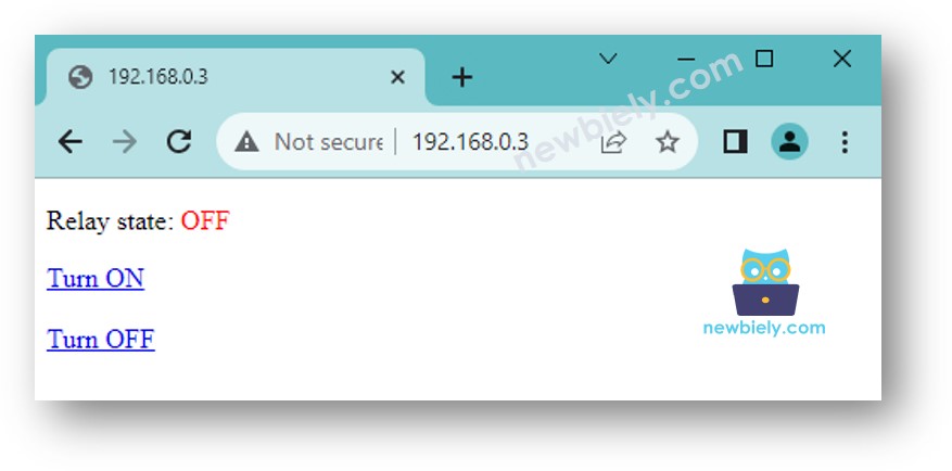 Arduino Nano ESP32 relé navegador web