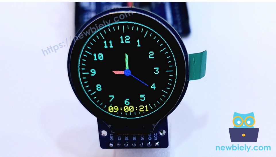 Arduino Nano ESP32 pantalla TFT LCD circular, reloj