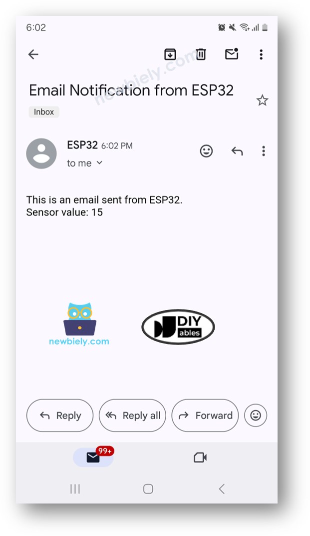 Arduino Nano ESP32 envía un correo electrónico.
