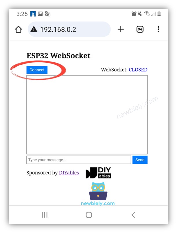 Arduino Nano ESP32 WebSocket navegador web