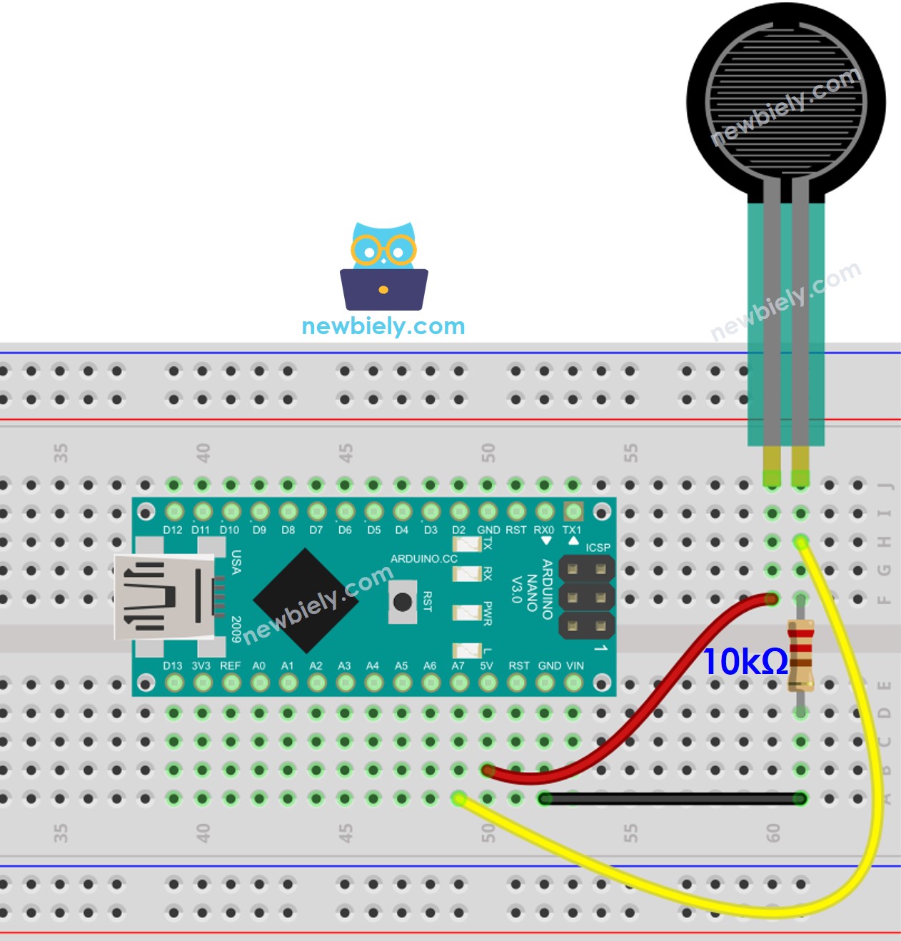Diagrama de cableado de Arduino Nano Force