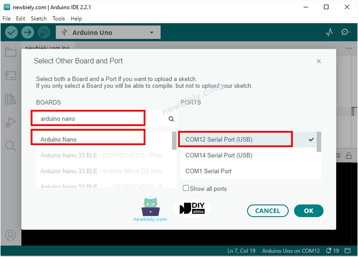 Arduino IDE - Cómo seleccionar el puerto COM