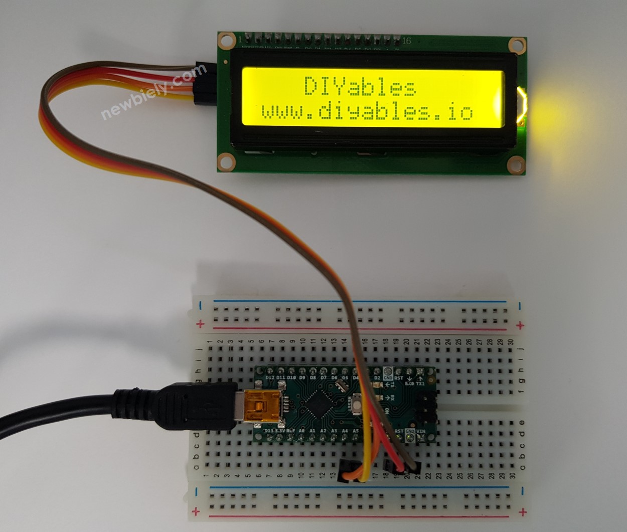 Arduino Nano: mostrar texto en la pantalla LCD