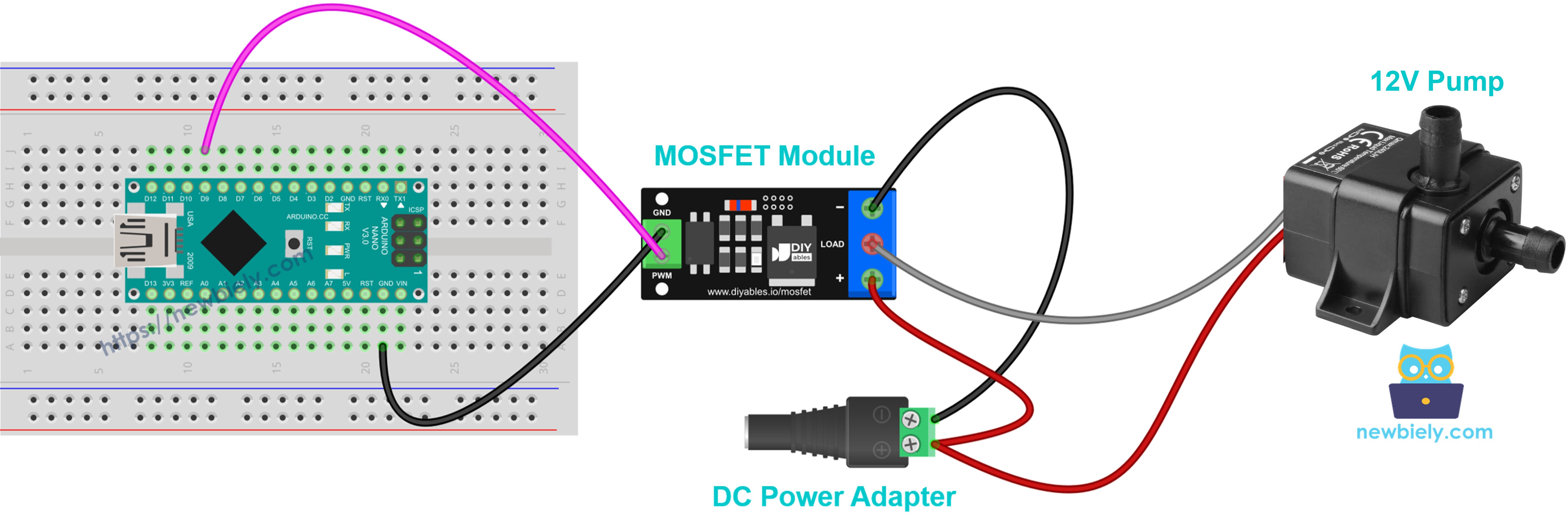 Arduino Nano - Módulo MOSFET