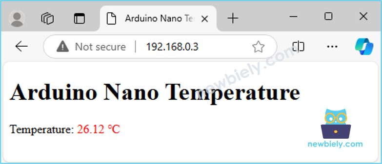 Recarga automática del servidor web de Arduino Nano