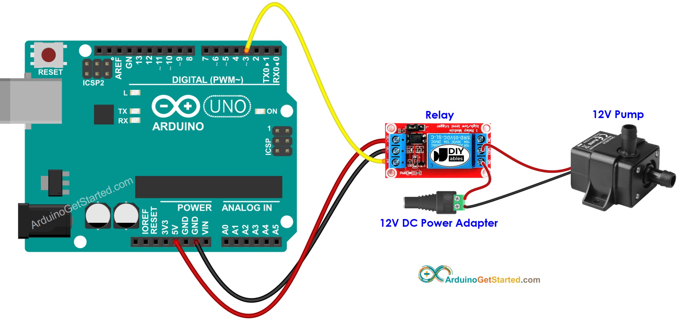 Diagrama de cableado de la bomba con Arduino