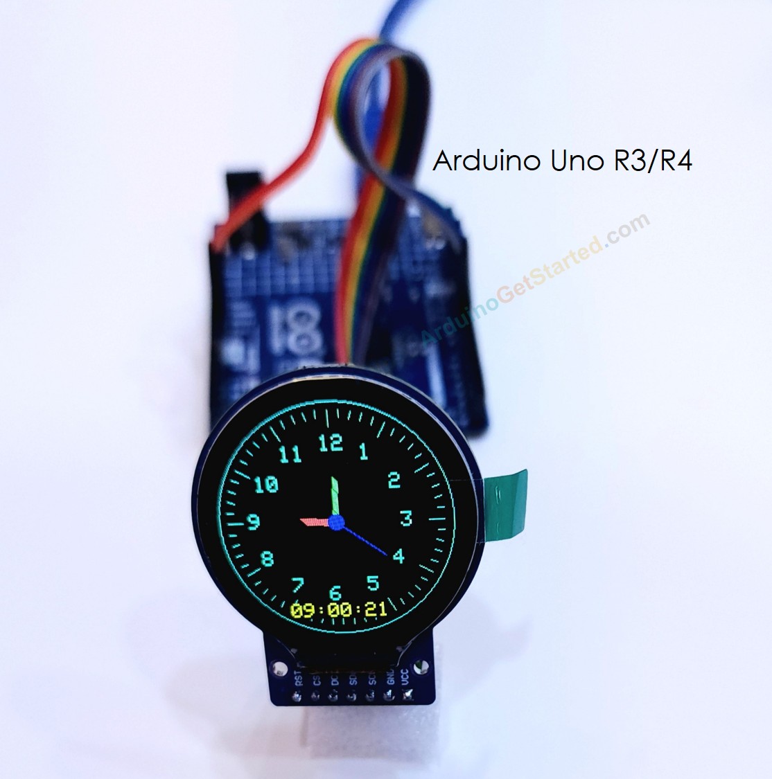 Pantalla TFT LCD circular para Arduino; reloj