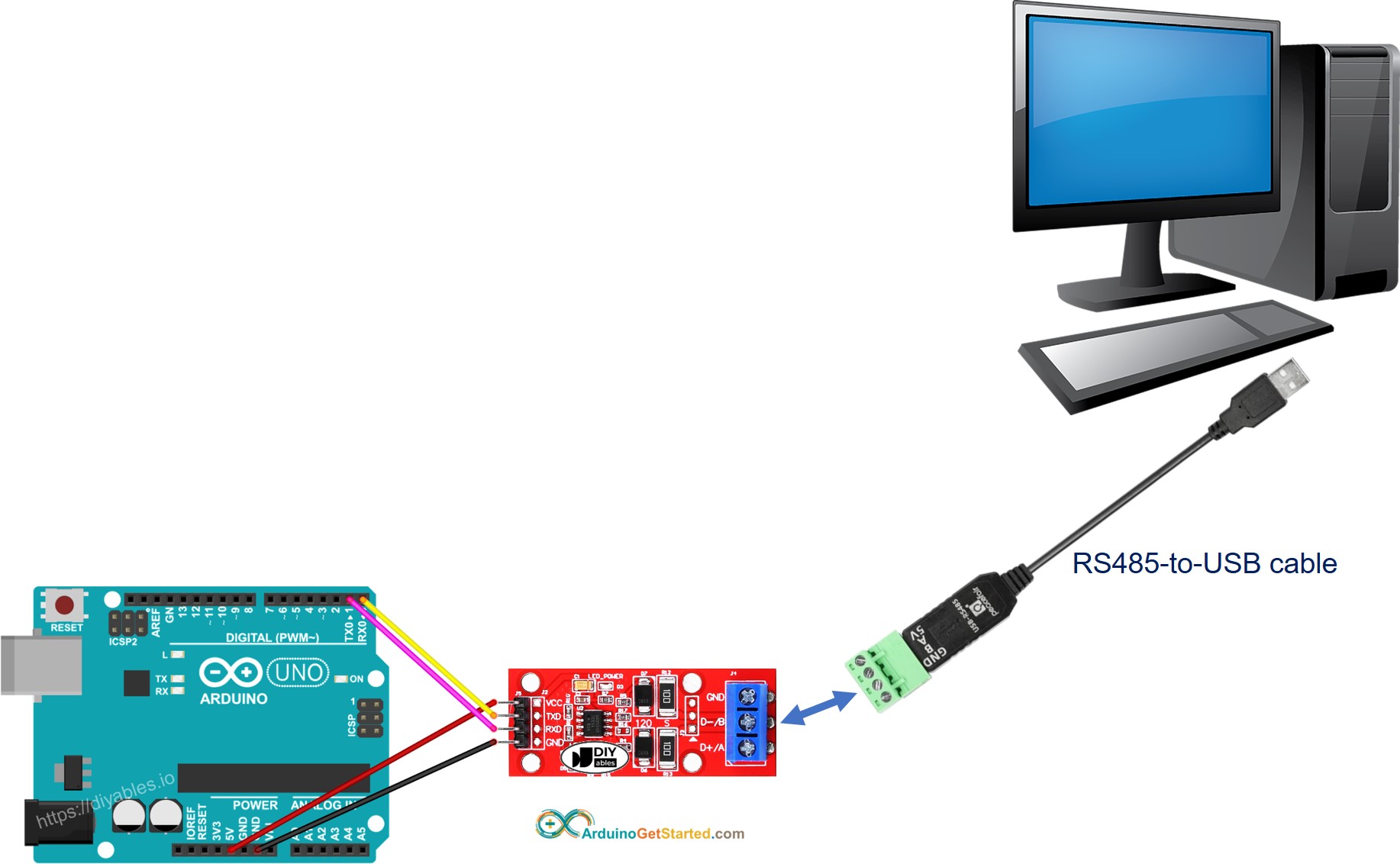 Comunicación entre Arduino y PC mediante RS-485