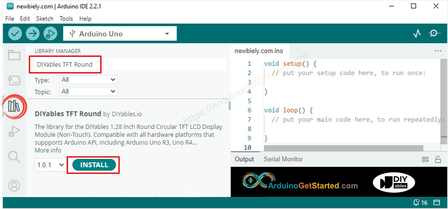 Instalación de la biblioteca TFT LCD para Arduino